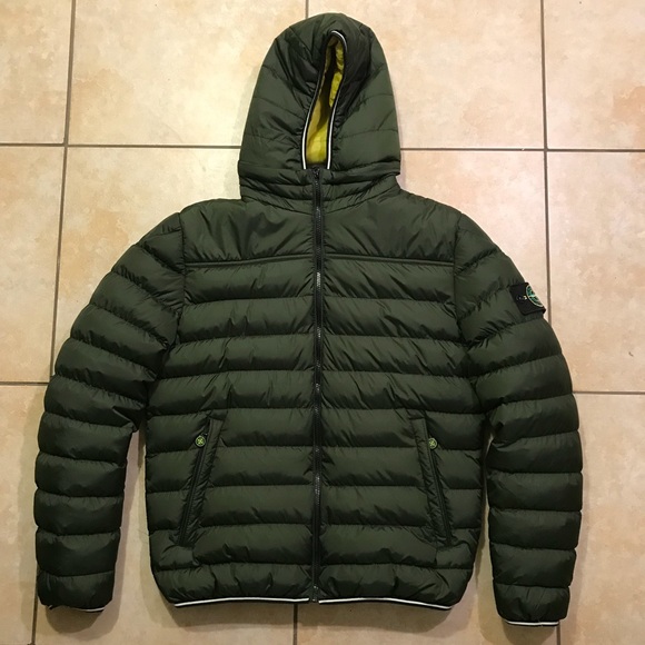 Stone Island Other - Stone Island Army Green/Yellow Bubble Coat Size XL